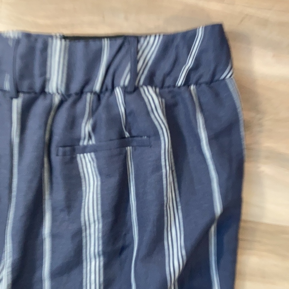 Lane Bryant the laney linen blend crop wide leg pant stripe print 26 - Picture 9 of 16